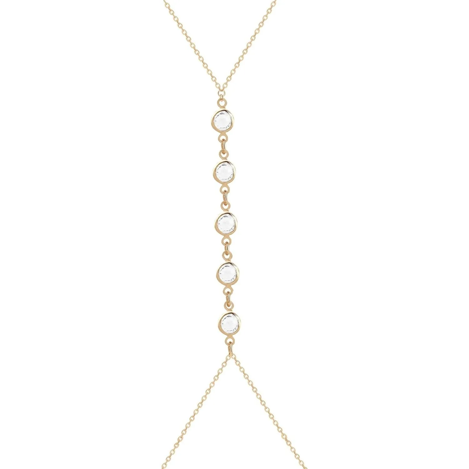 Body Jewelry For You - Summer Beach Crystal Belly Waist Chain,