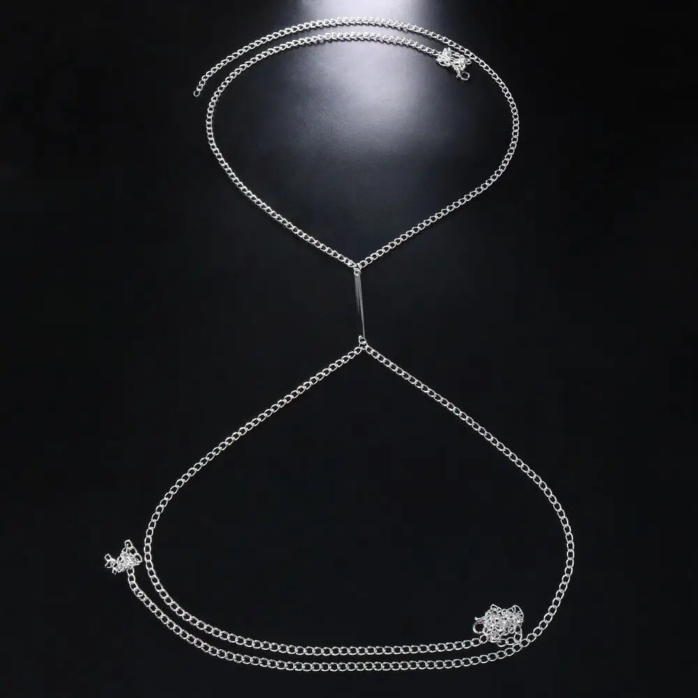 Sexy Metal Chest Chain Harness - Body Jewelry Retainers recension och pris
