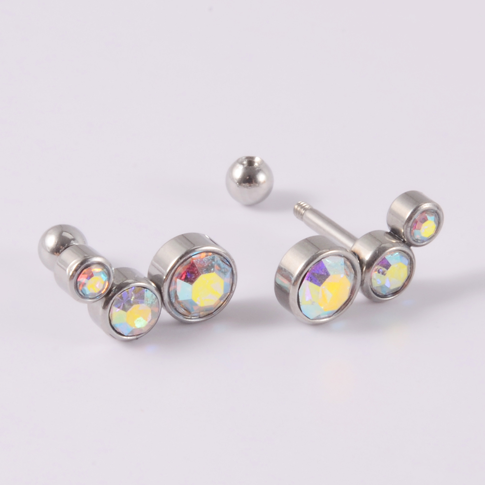 2PCS 361 Surgical Steel Crysta - Body Jewelry Surgical Steel recension och pris