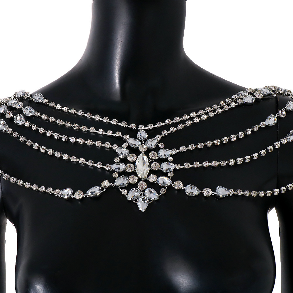Boho Crystal Bridal Shoulder C - Body Jewelry Retainers recension och pris