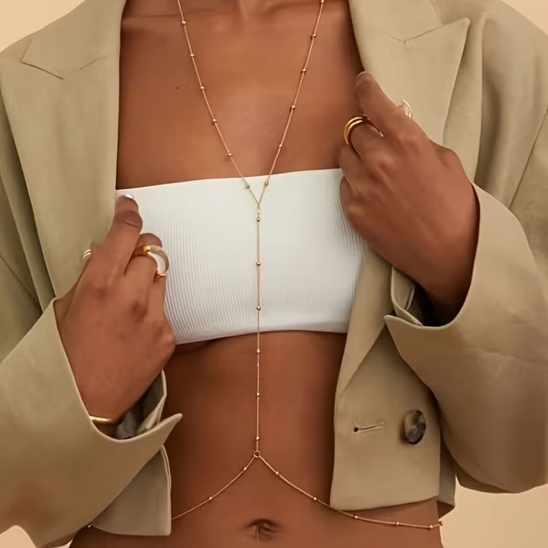 Fashion Simple Bead Chain Bohe - Body Jewelry For You recension och pris