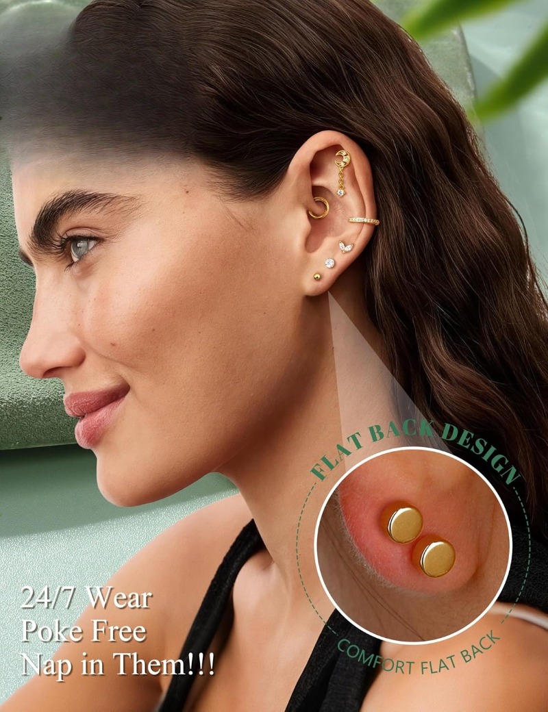 16 Gauge Cartilage Earrings fo - Body Jewelry Surgical Steel recension och pris