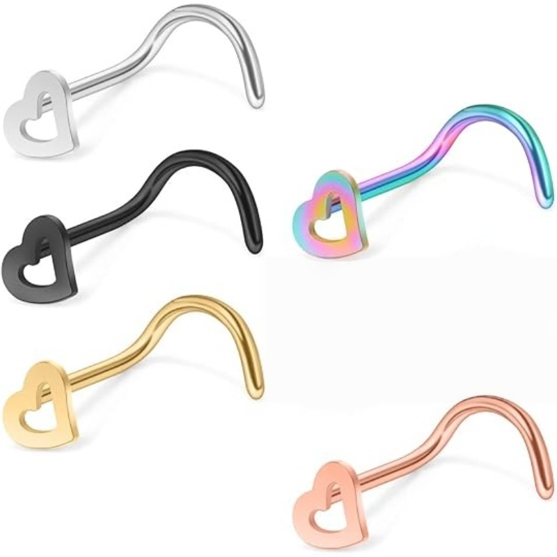 5pcs 20G Surgical Steel Heart  - Body Jewelry Surgical Steel recension och pris