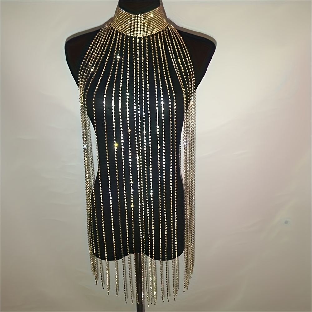 Sexy Rhinestone Bra Body Chain - Body Jewelry Necklace recension och pris